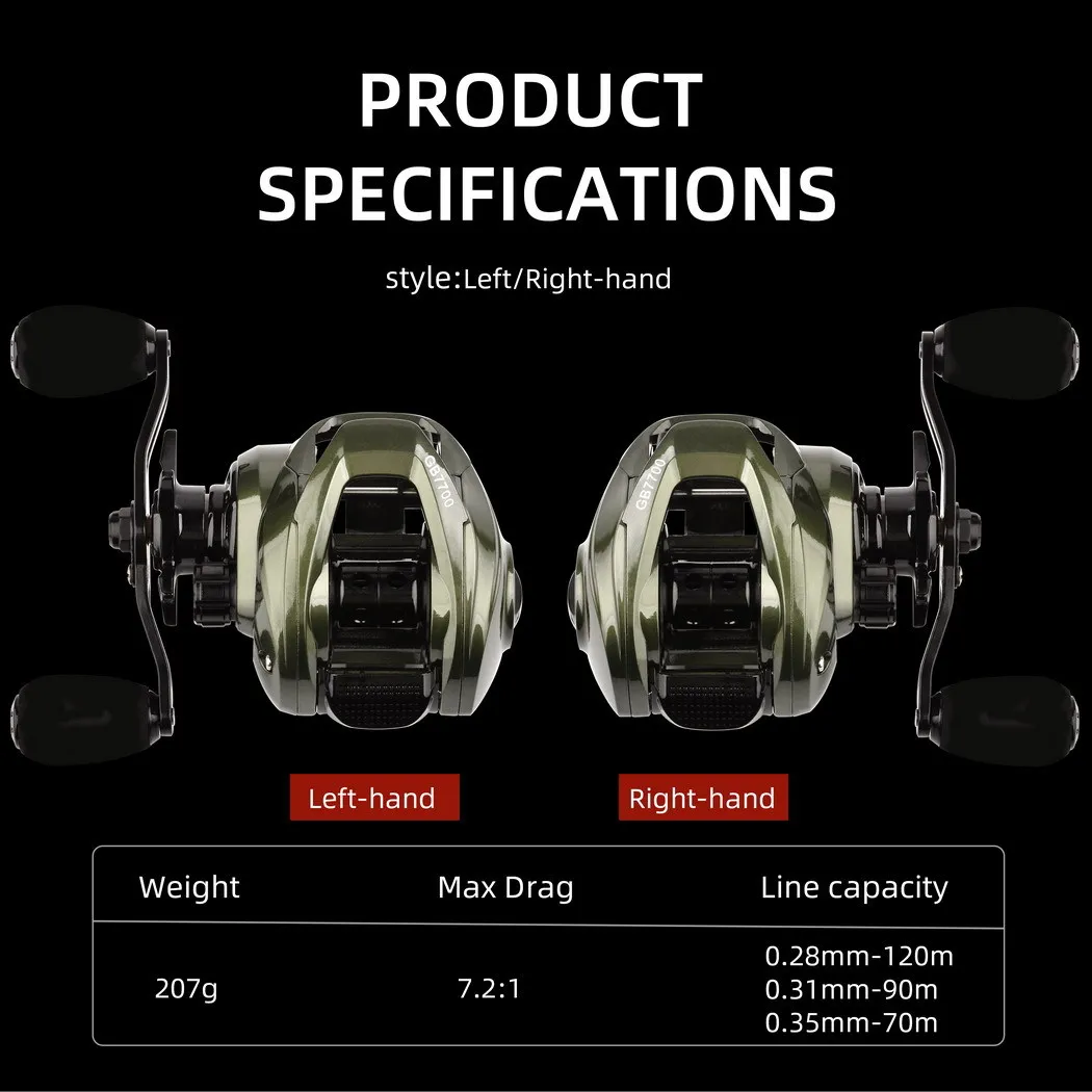 New Hot Magnetic Brake Anti Backlash Long Cast Baitcast Reels All Purpose Lure All Waters Ultra Smooth Bass Perch Trout Tackles