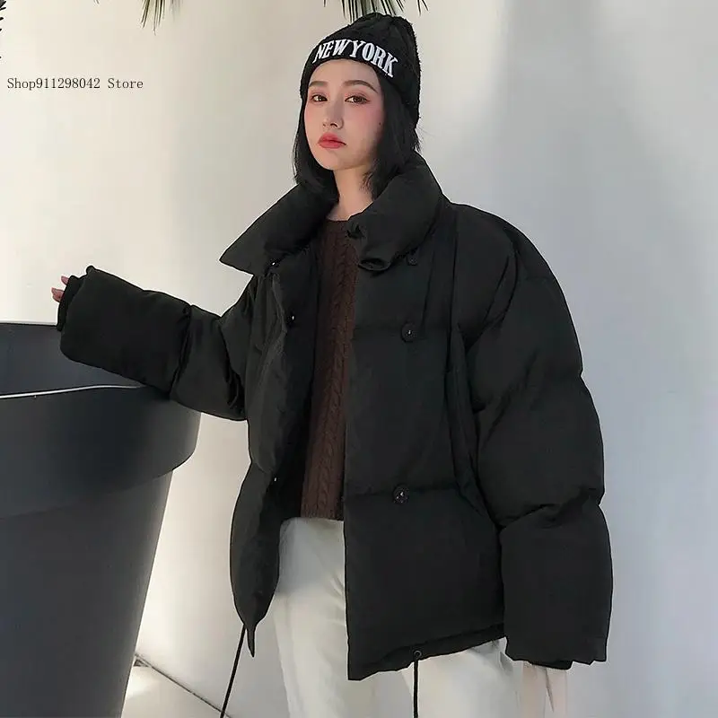 Winter Short Hooded Loose Down Cotton Jacket Bread Jacket for Women