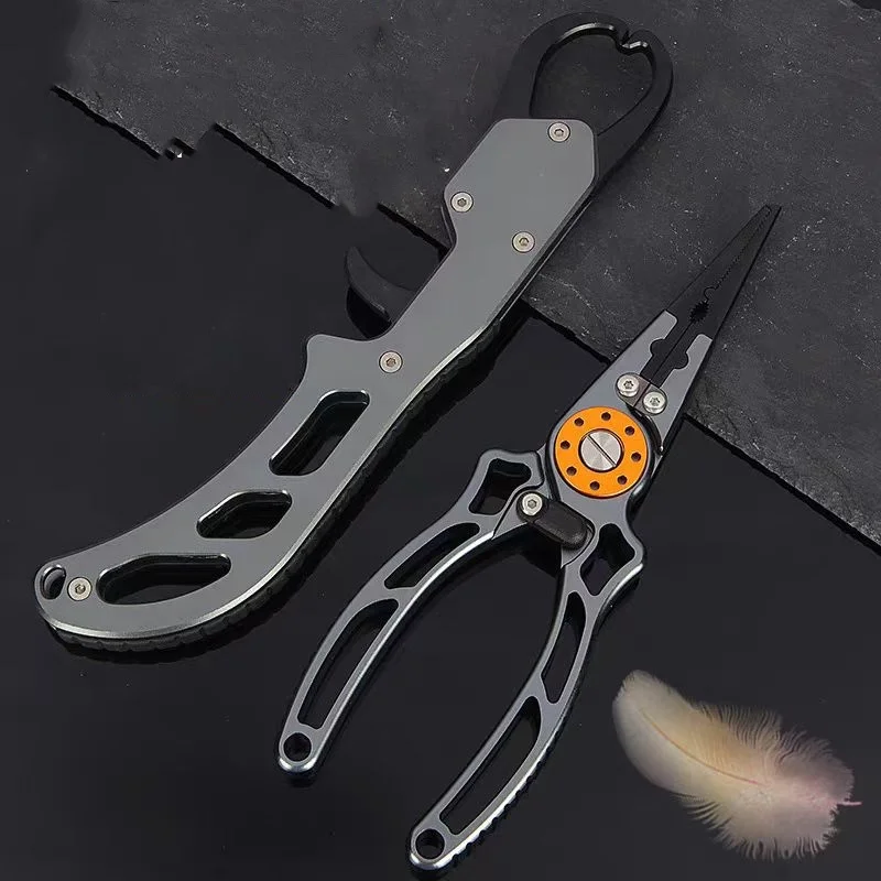 Fishing Pliers Aluminium Alloy Fishing Tackle Gear Hook Recover Cutter Line Split Ring Light Weight Fishing Accessory Equipment