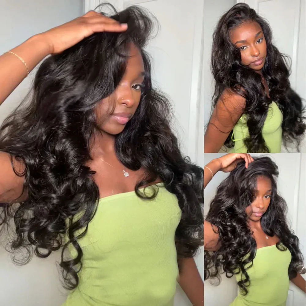 13x4 HD Lace Frontal Wigs For Women Body Wave Human Hair Lace Front Wig Brazilian Wavy Glueless Wig Pre Plucked With Baby Hair image 5