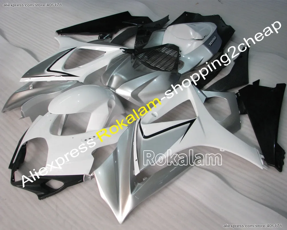 

Для Suzuki GSXR1000 07 08 K7 GSX-R 1000 2007 2008 GSX-1000R: Белый комплект обтекателей (литье под давлением)