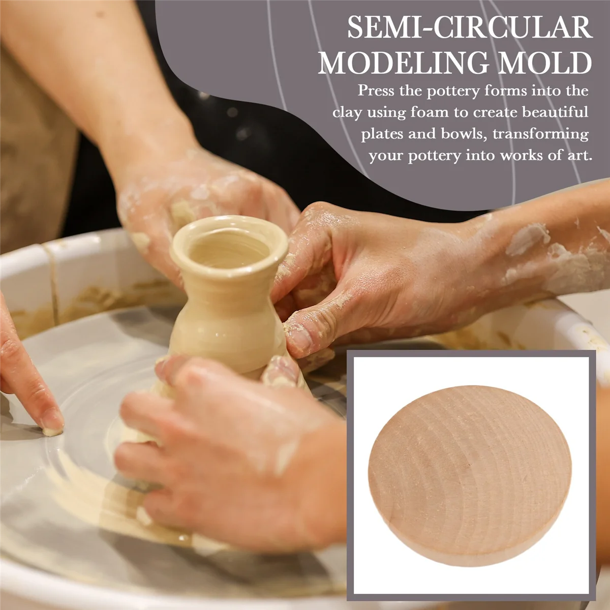 X11AA أدوات الفخار نصف كروية/شبه دائرية النمذجة قالب لتقوم بها بنفسك وعاء سيراميك مستدير/سلة أدوات التدريس قطر 7 سنتيمتر