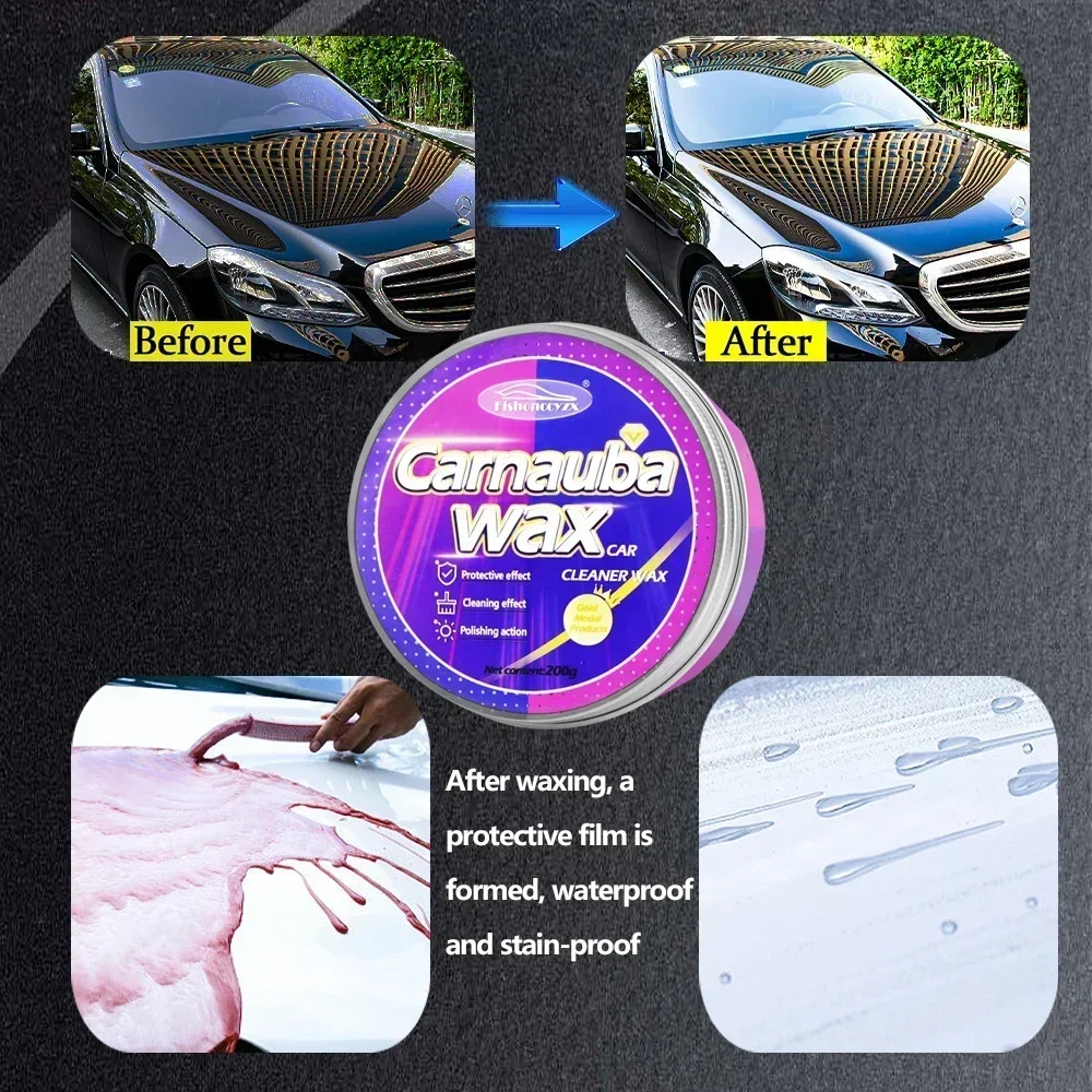 รถ WAX Auto Paint Care Carnauba PASTE WAX บราซิลขัด WAX PASTE High GLOSS Shine Super Hydrophobic เคลือบกระจก