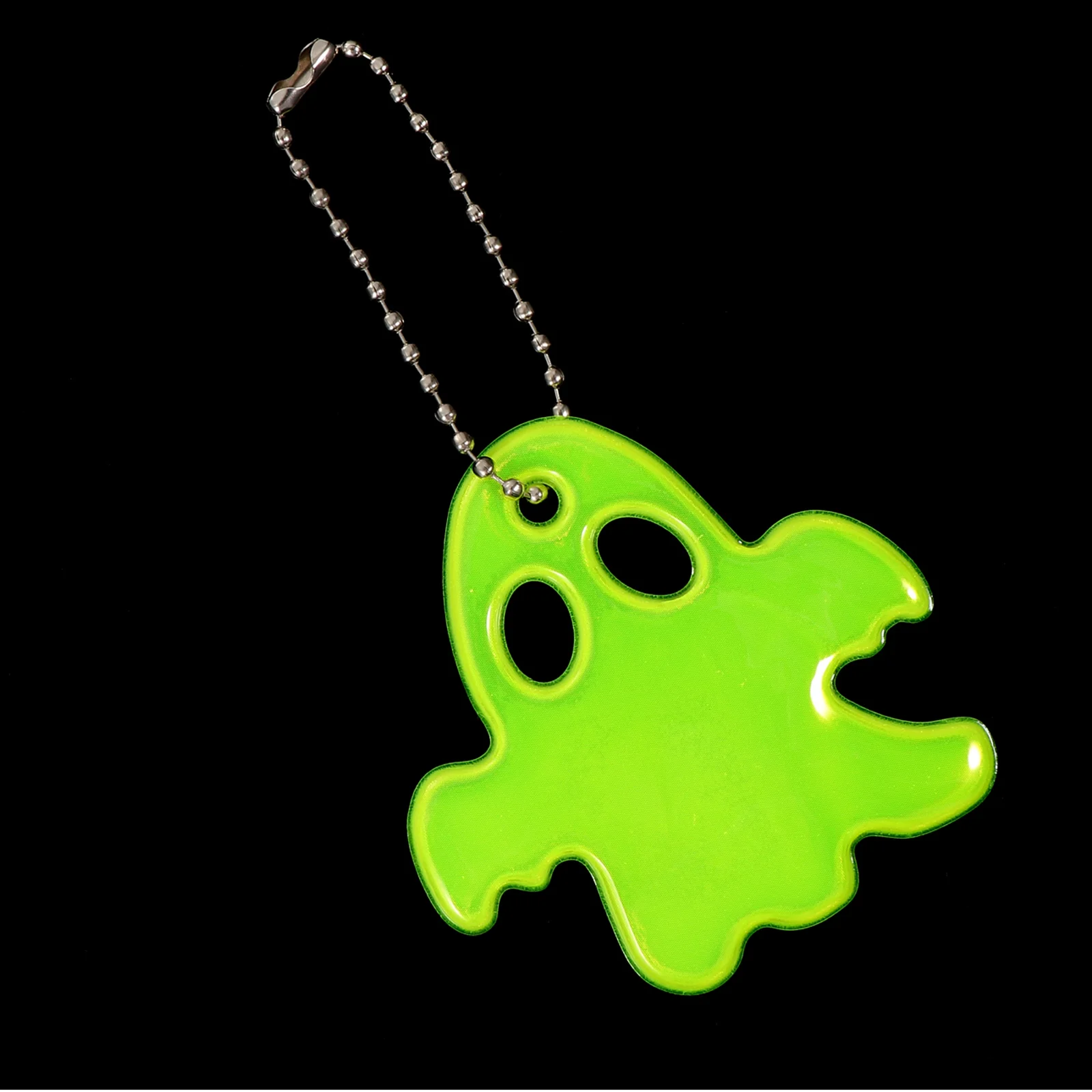 10 Pcs Kids Key Chains Ghost Reflective Pendant Night Ride Pendants Backpack Party Decor Green Pvc Lattice Child