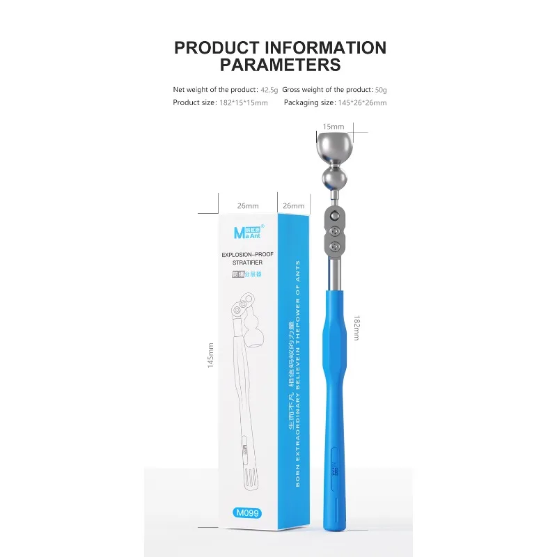 MAANT M099 Explosion-Proof Delaminator Tool with 340° Rotation Strong Magnetic Adsorption for Layered Motherboard Removal