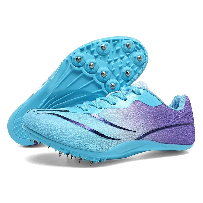 

Men Women 8 Spikes Short Running Shoes Track Field Events Professional Competition Trainning Sprint Nail Sneakers