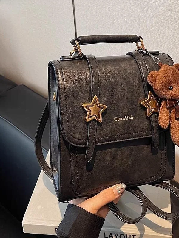 

Ретро-сумка кросс-боди из вощеной кожи для женщин, городская сумка Bapa из нейлона с двойным плечевым ремнем в британском стиле для повседневного использования