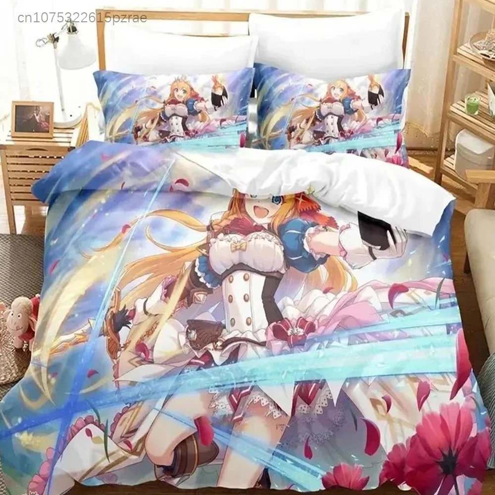 Anime Game Princess Connect! ReDive Bedding Set Duvet Cover Bed Set Quilt Cover Pillowcase Comforter King Queen Sizes Boys Adult