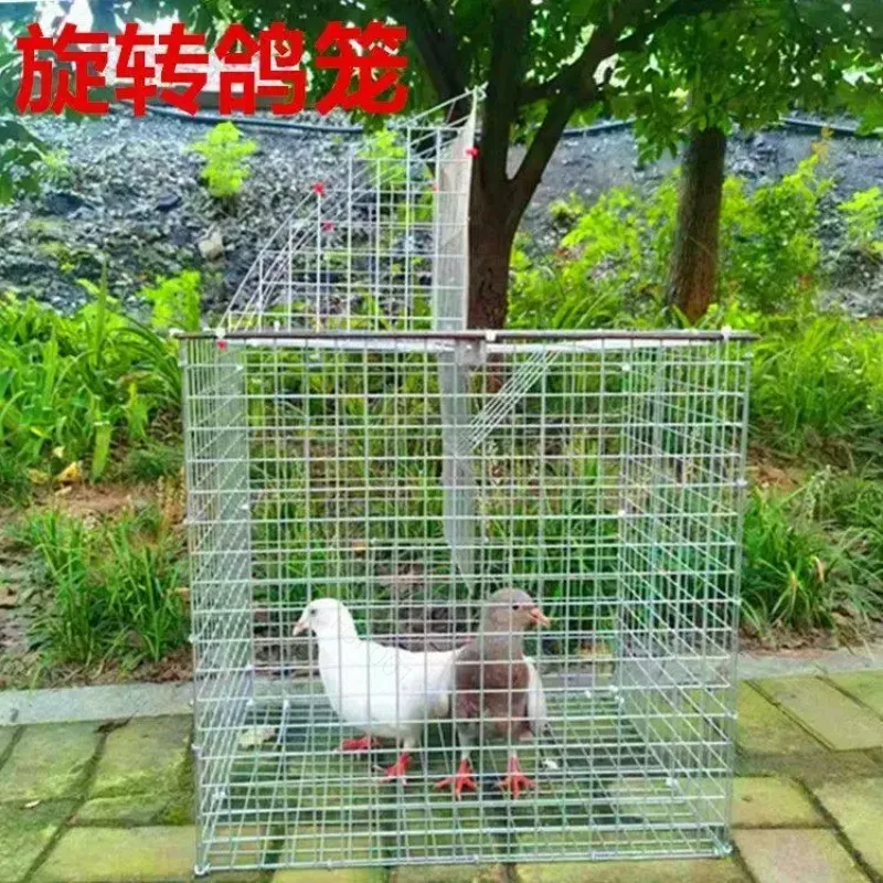 Pigeon Sky Drop Cage Outdoor Balcony Roof Collection Breeding Farm Vegetable Field Auto Enter Only Rust-Proof Pigeon Cage