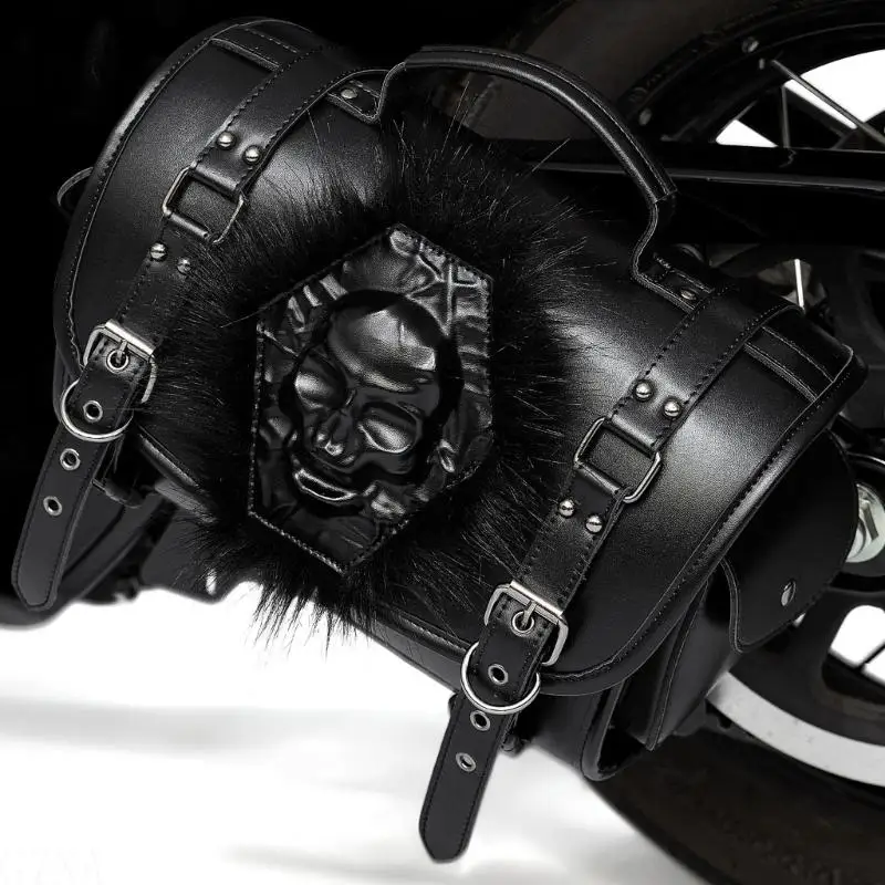 G7NA Unique Design Motorcycle Saddlebag Side PU Construction Spacious Storage Bag For Long Distance Riding