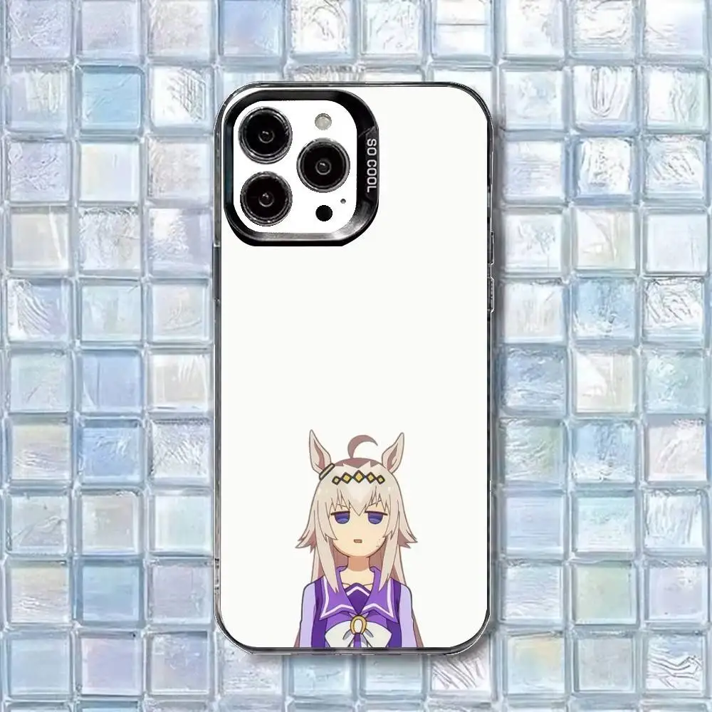 เคสโทรศัพท์ Pretty Derby Uma Musume สำหรับ iPhone17,16,15,14,13,12,11 Plus,Pro Max สีขาวด้าน ป้องกันการกระแทก