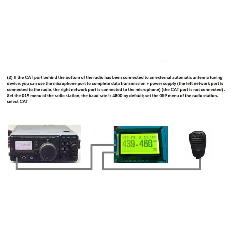 External Cat Display Screen 12864 LCD For YAESU FT-817
