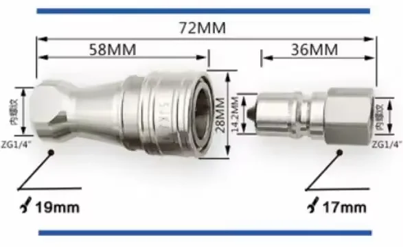 صمام قفل ذاتي سريع من الفولاذ المقاوم للصدأ، صمام هيدروليكي مفرغ بدرجة حرارة عالية وضغط عالي #3