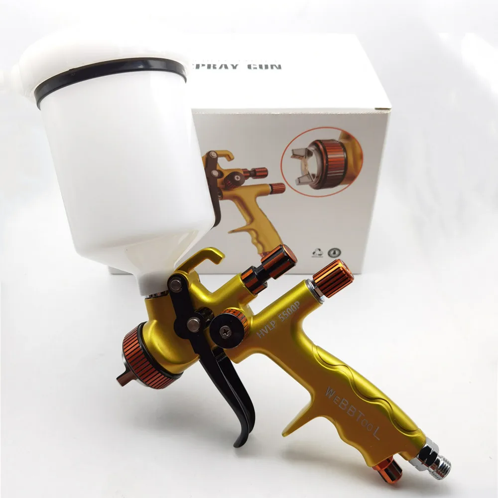 

HVLP 5500P Spray Guns 1.3MM Nozzle Airbrush Car Paint Spray Gun High Quality Water-based Paint/ Varnish Spray Paint Gun