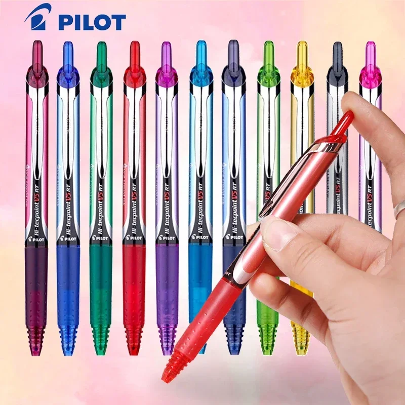 1pcs PILOT Gel Pen BXRT-V5 Push Action Color Water Pen 0.5mm Syringe Type Pen Nib School Supplies School Acsesories Kawaii