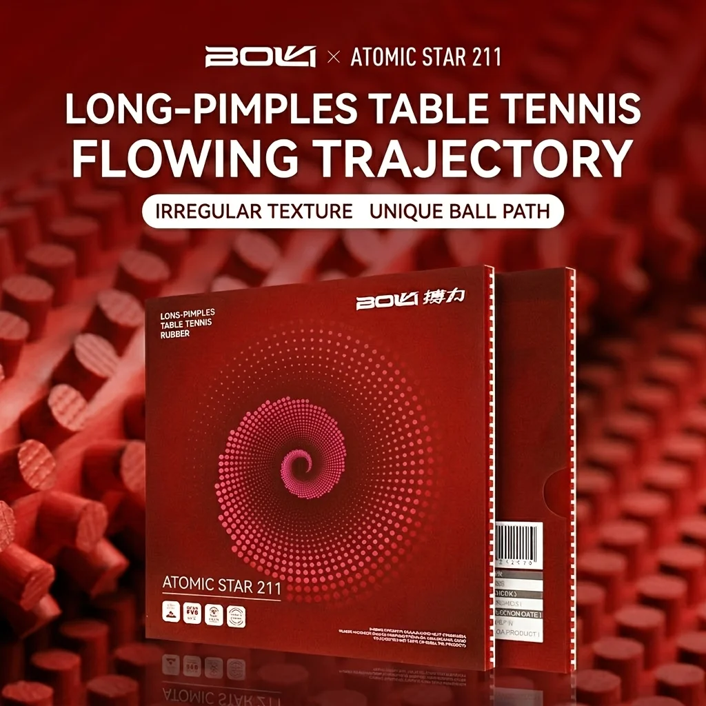 Boli Table Tennis Long Pips Rubber, Long Pips Rubber with Fine Small Particles for Table Tennis, Quirky Spin Table Tennis Racket Rubber
