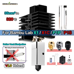Bamboo X1 X1C X1E P1P P1S Thermistor Bambu Lab Hotend NEW Upgrade TZ 2.0 Version Bi Metal Fit Brass Copper Hardened nozzles