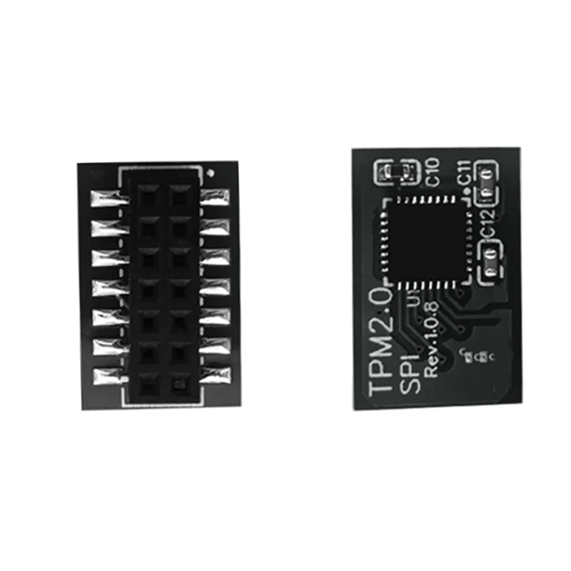 

【Buy It-Now!】2X TPM 2.0 Encryption Security Module Remote Card 14 Pin SPI TPM2.0 Security Module For ASROCK Motherboard