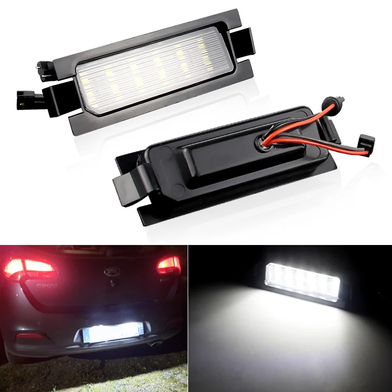 2Pcs Error Free 18SMD LED Number License Plate Light For Hyundai I30 GD Accent Elantra GT Backlight KIA Ceed ED JD Car-Styling