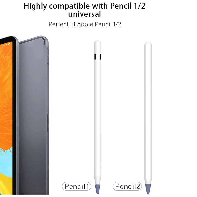 Cubierta de punta de lápiz para Apple Pencil 2ª y 1ª generación, funda de silicona silenciosa, Protector de pantalla de piel