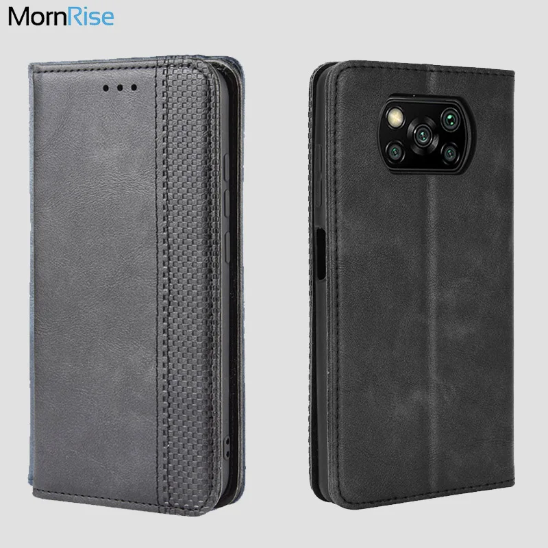 For Xiaomi MI Poco X3 X4 X5 Pro Case Book Wallet Vintage Magnetic Leather Flip Cover Card Stand Soft Cover Luxury Phone Bags