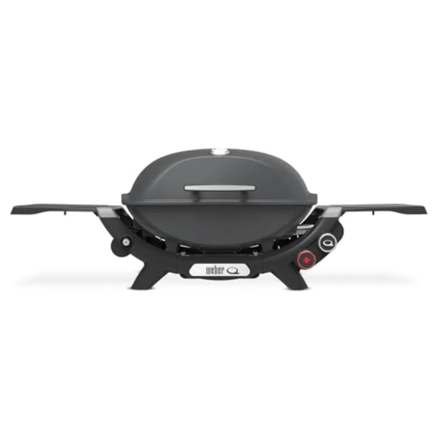 

Portable propane grill for camping and travel: stainless steel, black, 250700F wide temp range with searing plus burner and hig