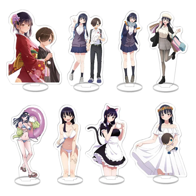 Anime The Dangers In My Heart Acrylic Stand Kyotaro Ichikawa Anna Yamada Action Figures Desk Model Plate Toys Room Decorations