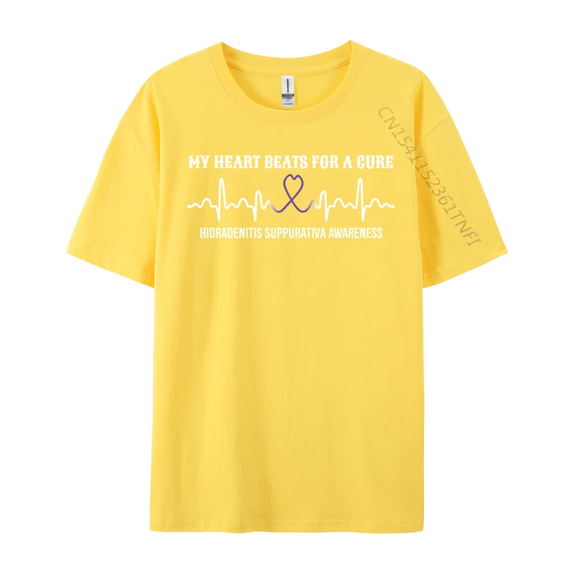 Heart Beats- Hidradenitis Suppurativa Awareness Supporter Geek Tops T Shirt Graphic Men Top T-Shirts Design Tops Shirts