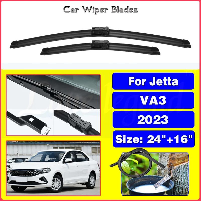 

Windshield Windscreen Wiper Blades For Jetta VA3 2023 Sedan 1.5L Front Window Wiper Blade Brushes Cutter Goods 24"+16"