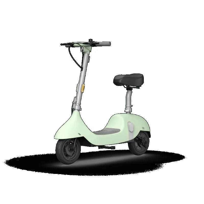 Scooter elétrico verde, assento dobrável, alcance de 35 milhas, velocidade máxima, pneus de 8 e 10 polegadas, carga máxima de 120 kg