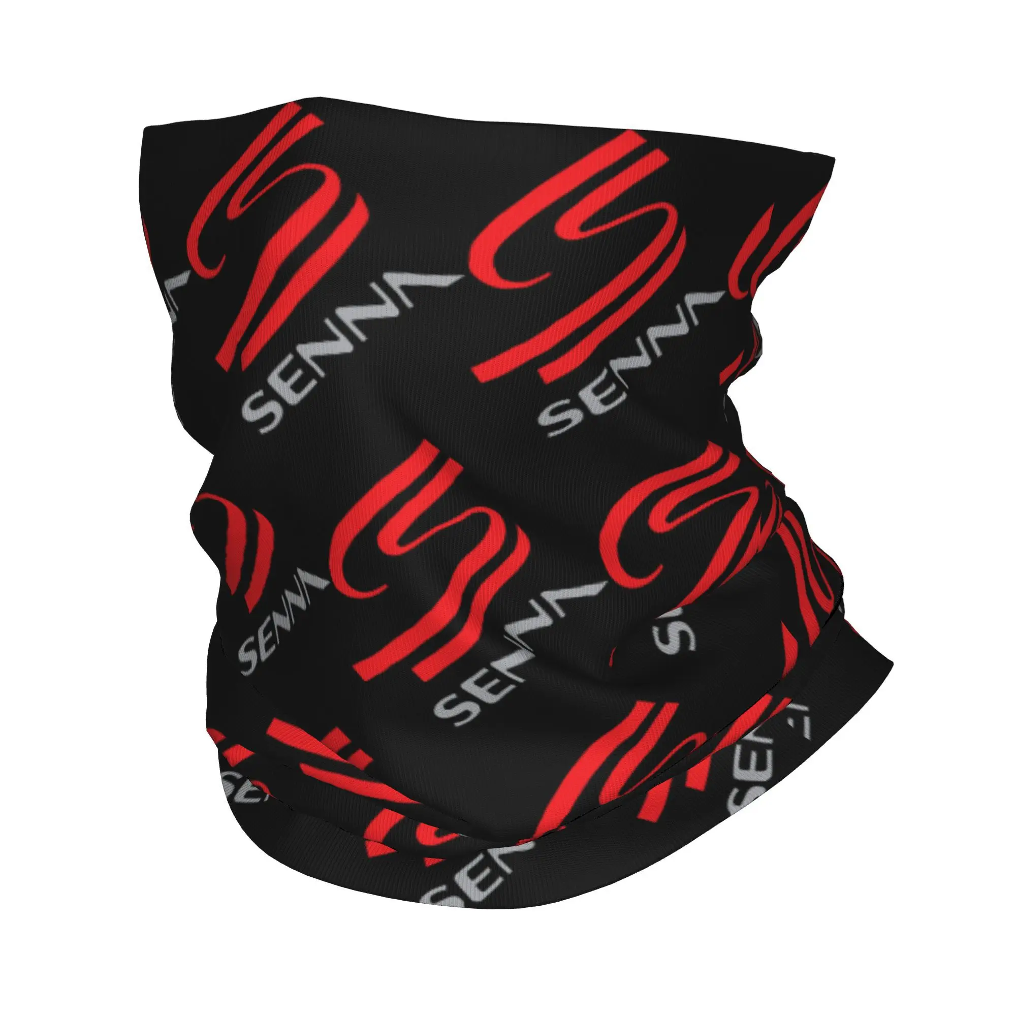 Custom Superhero Ayrton Senna Bandana Winter Neck Warmer Women Windproof Wrap Face Scarf for Hiking Racing Car Gaiter Headband