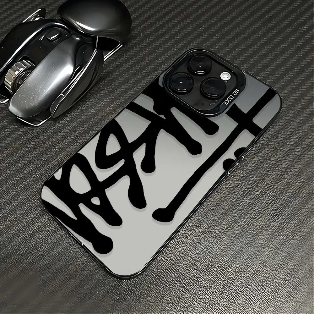 Funda Creativa y Elegante para iPhone 17 16e 16 15 14 13 12 11 Pro Max X XR XSMAX 8 7 Air Plus, Carcasa Trasera Mate Anti-Caídas