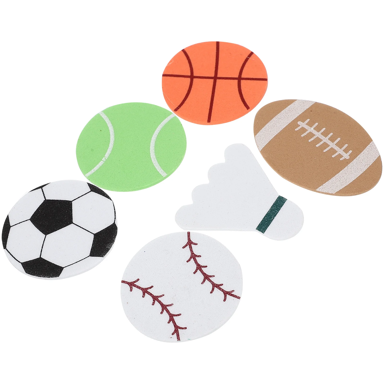 

30pcs Foam Stickers Sports Ball Theme Self Adhesive Decals For Diy Scrapbooking Classroom Decor Basketball Baseball Soccer