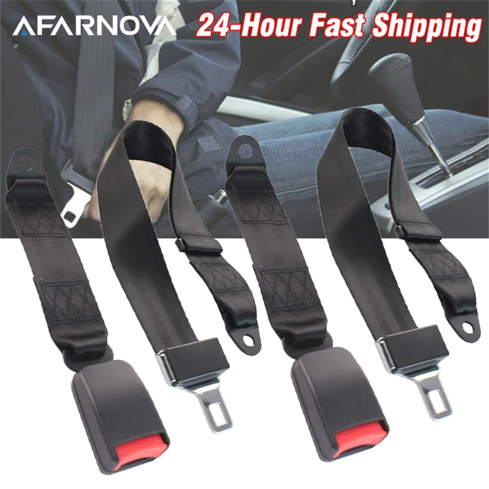 

2PC 2 Point Simple Point Safety Belt Car Truck Bus Universal Extension Plug Buckle Lock Seat Lap Adjustable Belt Auto Accessorie
