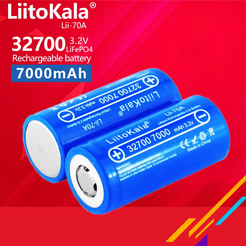 1-12 sztuk LiitoKala Lii-70A 3.2v 32700 7000mAh lifepo4 akumulator 5C akumulator wyładowczy do latarki zasilania awaryjnego