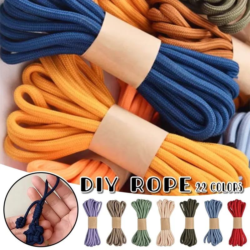 

5mm Core Rope Hand Woven DIY Mobile Phone Hanging Rope DIY Accessories Macrame cotton Cords Bulky Packing 10M Length