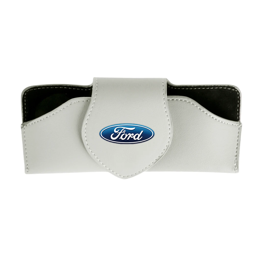 Autobrilhouder Zonneklep Brilhouder Zonnebrilclip Kaart- en tickethouder Opbergtas voor Ford ST Racing Focus Mk Accessoires