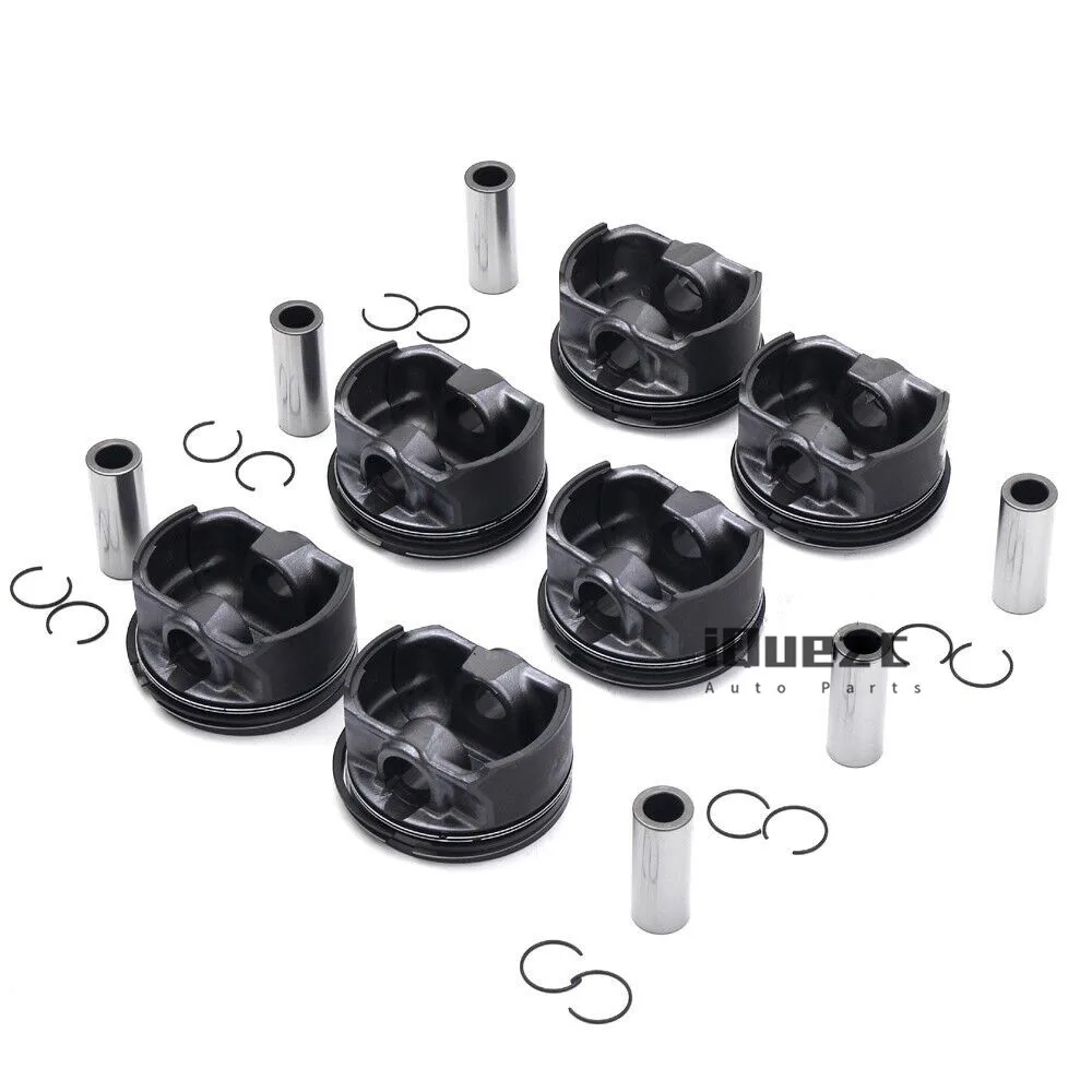 6x Pistons & Rings Set STD for BMW 330i 530i X5 Z4 E46 E53 E60 E85 M54B30 3.0 11257506222