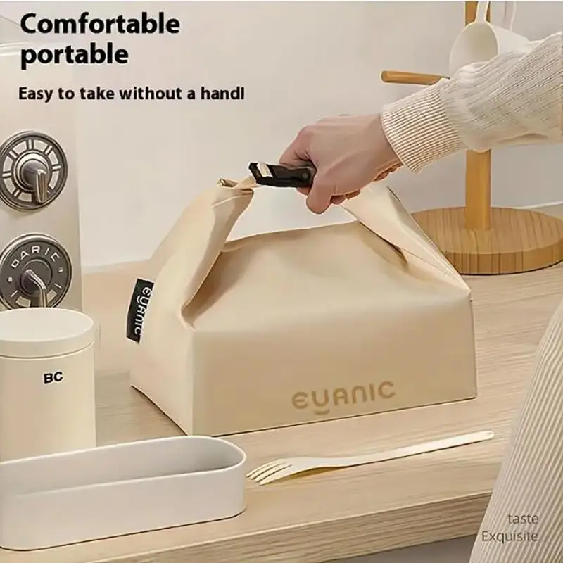 1 قطعة حزمة الغداء معزول بينتو حقيبة الألومنيوم احباط Lunchbox الجليد حقيبة المحمولة عشاء نزهة تخزين المواد الغذائية حقيبة يد #4