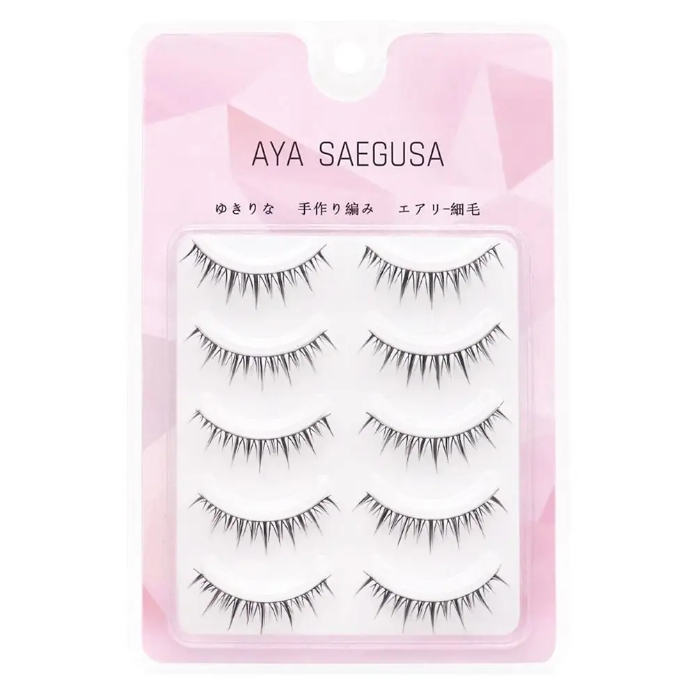 5 Natural Look False Eyelashes Anime Wispy Spiky Fairy Lashes Korean Japanese Manga Lashes