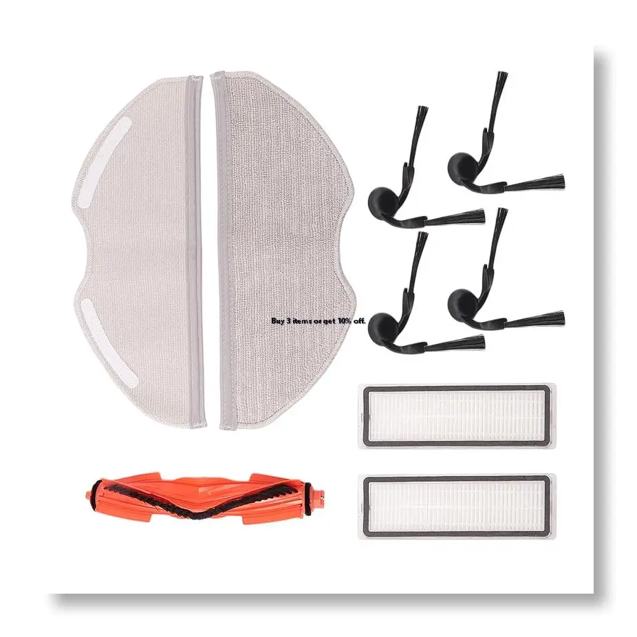 ●For Xiaomi S40 / OV81 Robot Vacuum Cleaner Main Side Brush Mop Cloth Hepa Filter Replacement Spare Parts
