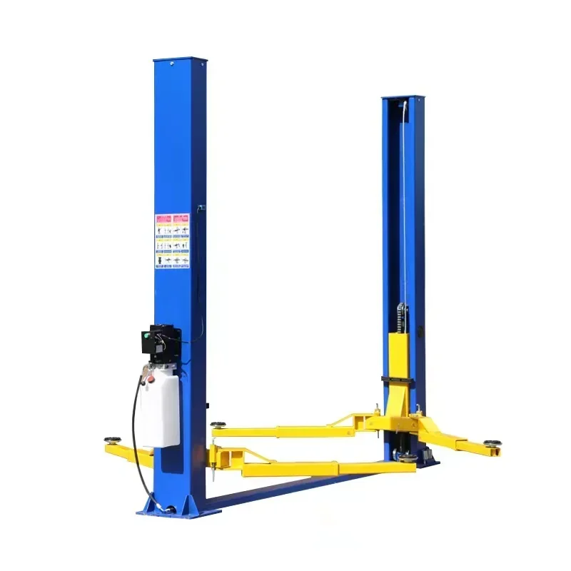 Double column vertical lifting hydraulic car new aluminum alloy fully automatic hydraulic powerful two column lifting machine