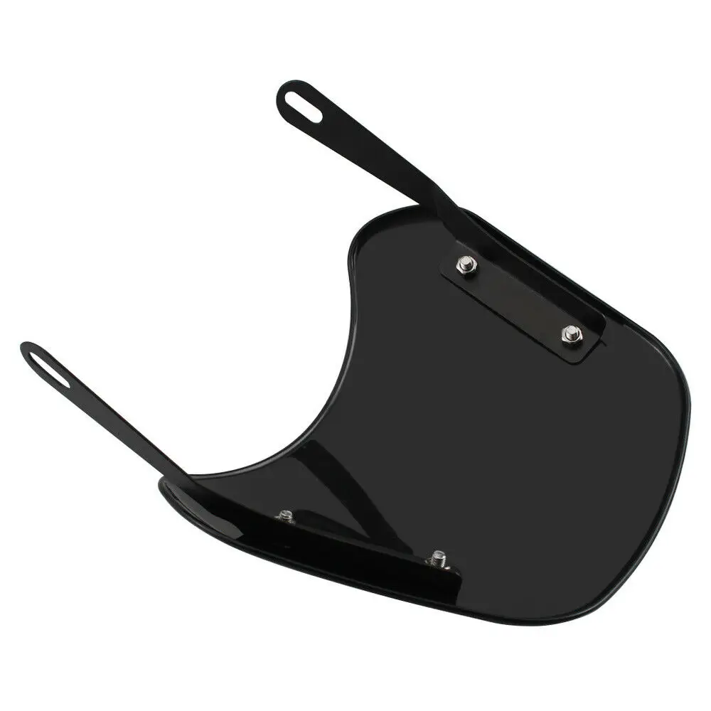 For Harley Sportster Yamaha Honda Suzuki Cafe Racer Universal Black Motorcycle Vintage Windshield Compact Sport Wind Deflector