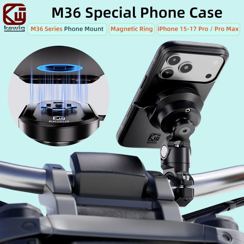 Kewig Special Phone Case With Magnetic Ring Shock-Resistant Phone Cover For iPhone 15-17 Pro/Pro Max & M36 Series Phone Holder