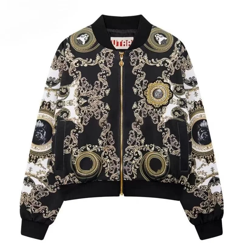 

Golf Jacket - Women's Long-Sleeve Stand Collar Zipper Jacket Stylish and Versatile Casual Sports Top