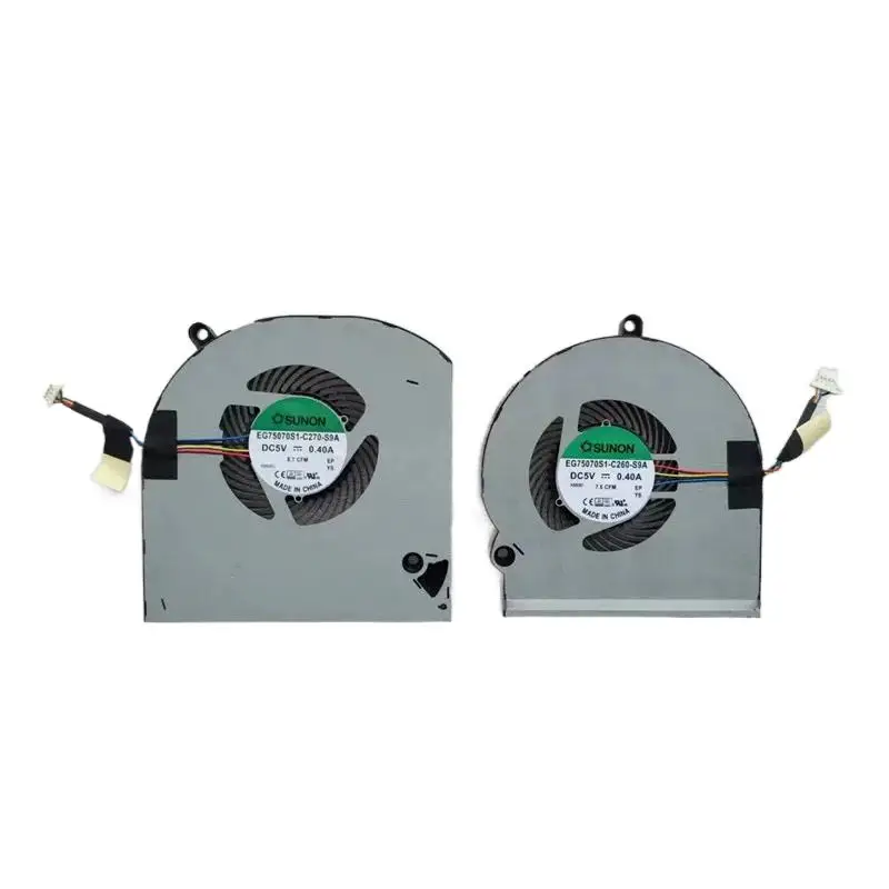 

New Original Laptop CPU GPU Cooling Fan For DELL Alienware 15R3 R4 P69F GTX1070/1080 SUNON EG75070S1-C260/C270-S9A DC5V 0.40A