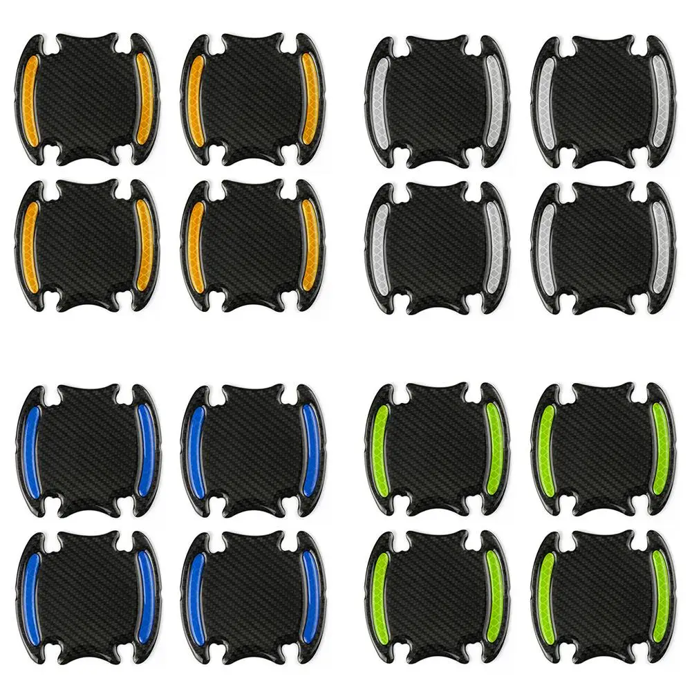 สติ๊กเกอร์กันรอยขีดข่วนที่มือจับประตูรถยนต์ สติ๊กเกอร์ติดรถยนต์ ป้องกันการชนกัน พร้อมแถบสะท้อนแสง