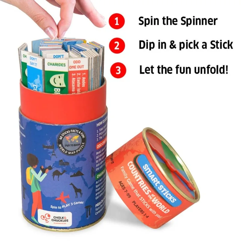 세계의 나라들 스마트 스틱 재미있는 학습 게임 가족 여행 어린이 성인용 교육용 장난감 7세 이상