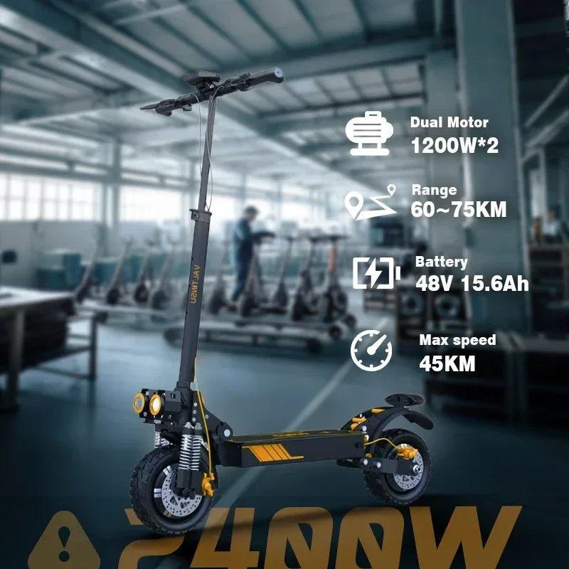 

48V 1200W*2 15.6Ah Battery 2 Wheel Lcd Intelligent Display Electric Scooter Adults Scooters