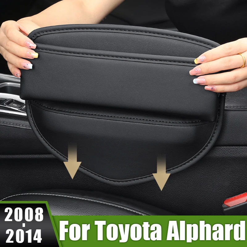 For Toyota Alphard Vellfire 20 AH20 2008 2009 2010 2011 2012 2013 2014 Car Seat Crevice Slot Storage Box Holder Pocket Bag Cover